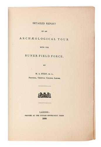 STEIN, MARC AUREL, Sir.  Detailed Report of an Archaeological Tour with the Buner Field Force.  1898